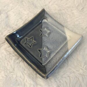 Signed Handmade Sparks Pottery Ceramic Tea Dish Tray Artisan